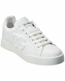Dolce & Gabbana Portofino Leather Sneaker Women Fashion Sneakers