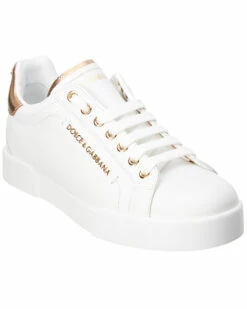 Dolce & Gabbana Portofino Leather Sneaker Women Fashion Sneakers