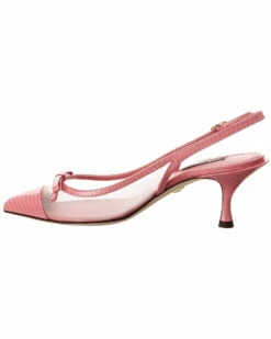 Dolce & Gabbana Leather & Mesh Slingback Pump Women Pumps -Dolce & Gabbana Sales 1313719398 RLLZ 2