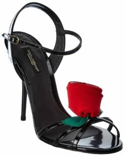 Dolce & Gabbana Crystal Patent Sandal Women Heeled Sandals