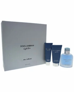Dolce & Gabbana 3pc Light Blue Homme Eau Intense Gift Set Men Cologne & Aftershave