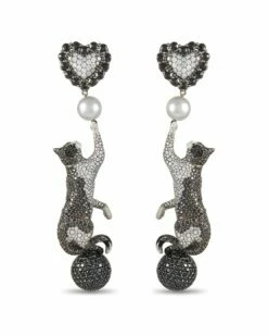 Dolce & Gabbana 18K 22.00 Ct. Tw. Diamond Pearl Panthere Earrings Women
